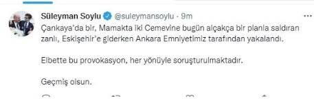 Bakan Soylu duyurdu! Cemevi saldırganı yakalandı!